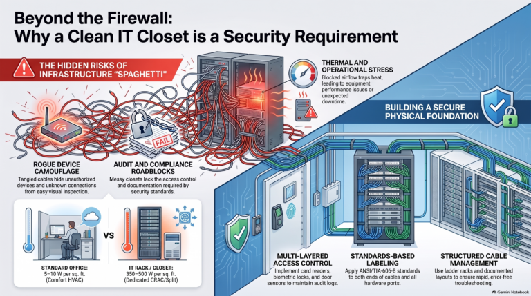 Why Clean Structured Cabling Matters for Cybersecurity and Uptime
